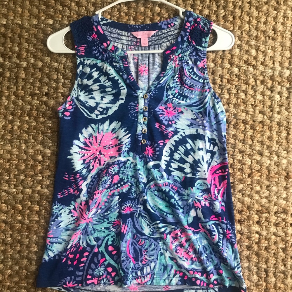 Lilly Pulitzer All Cotton Essie Tank Top